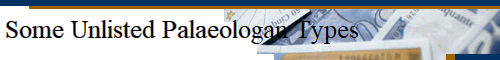 Some Unlisted Palaeologan Types